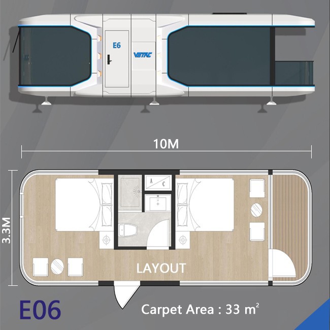 Mobile Space Cube Capsule House 40 ft Home (4)